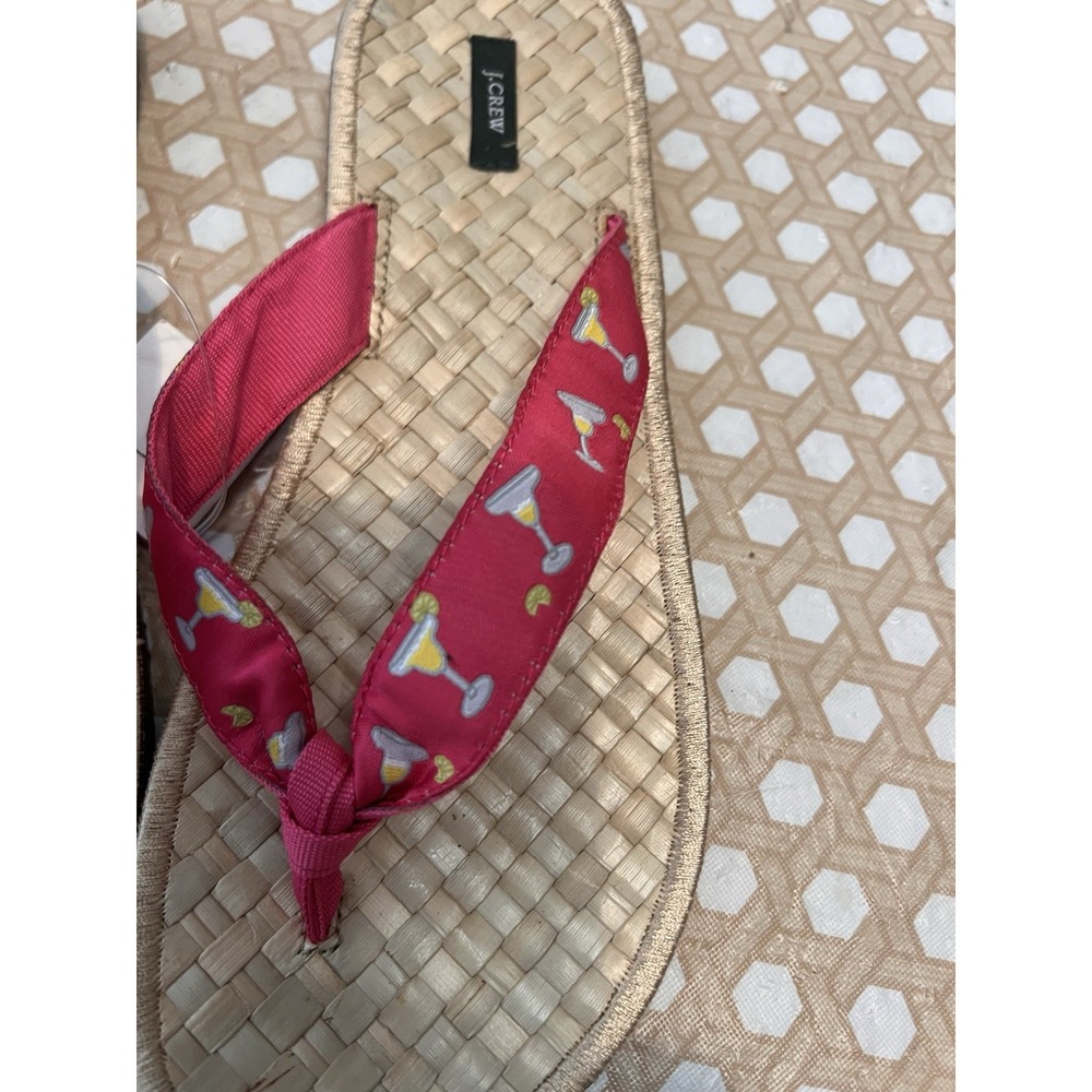J Crew Basket Weave Insole Flip Flop Sandals Size 9 Martinez